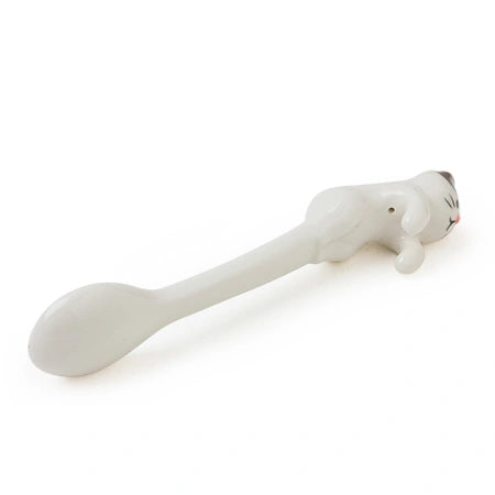 Cat Hanging Spoon - Calico/White