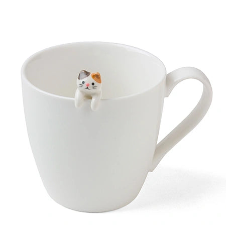 Cat Hanging Spoon - Calico/White