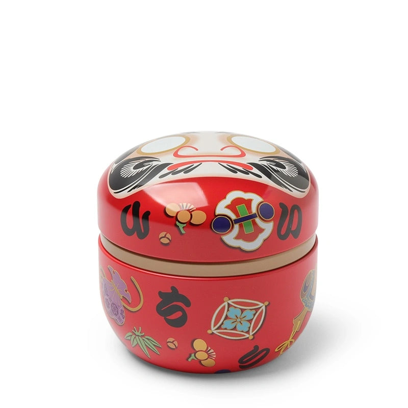 Tea Canister Red Daruma "Wishes", 100g