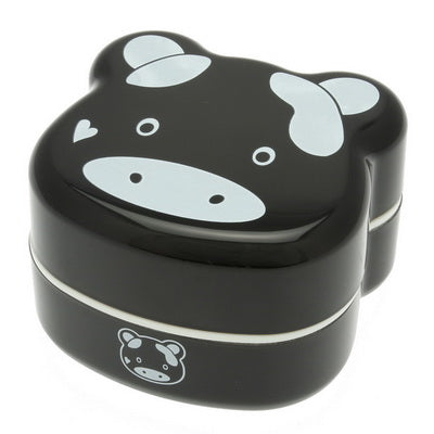Bento Black Cow Face with 2-tiers