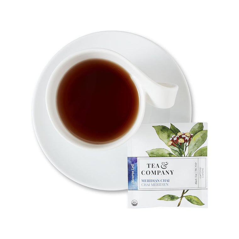 Tea & Co Chai Méridien Biologique - Enveloppes doublées d'aluminium en paquet de 100